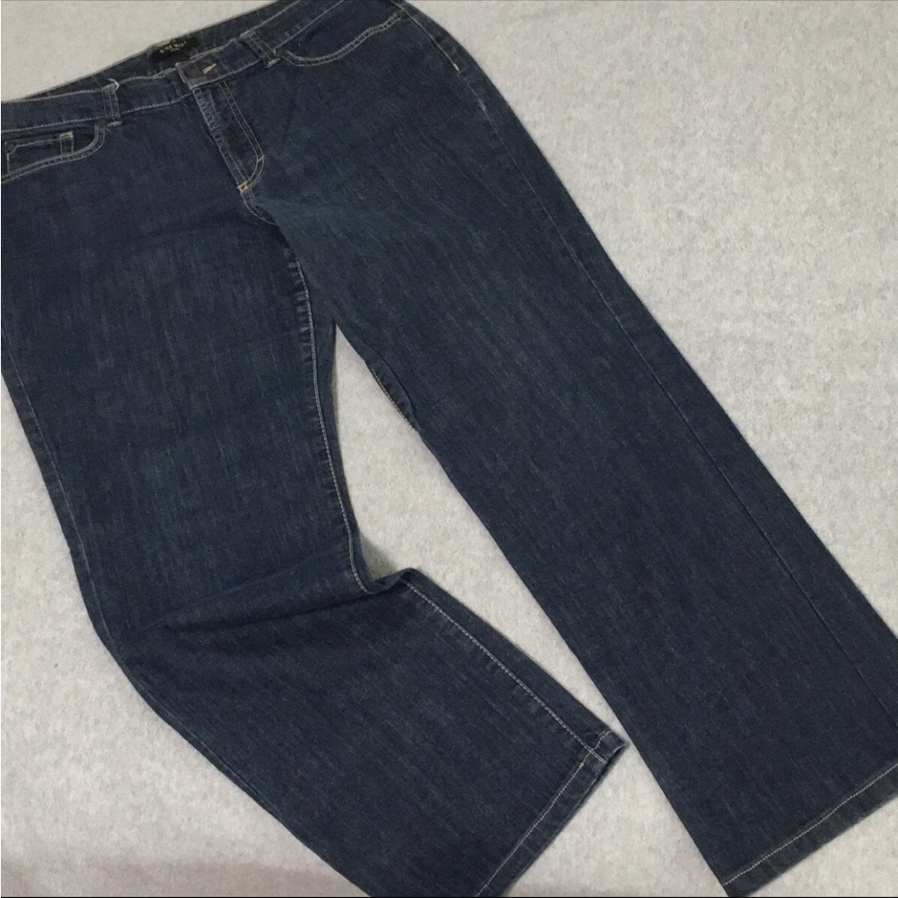 Nine West Jeans Womens Size 16 Flap Pockets Capsule Dark Wash Minimalist